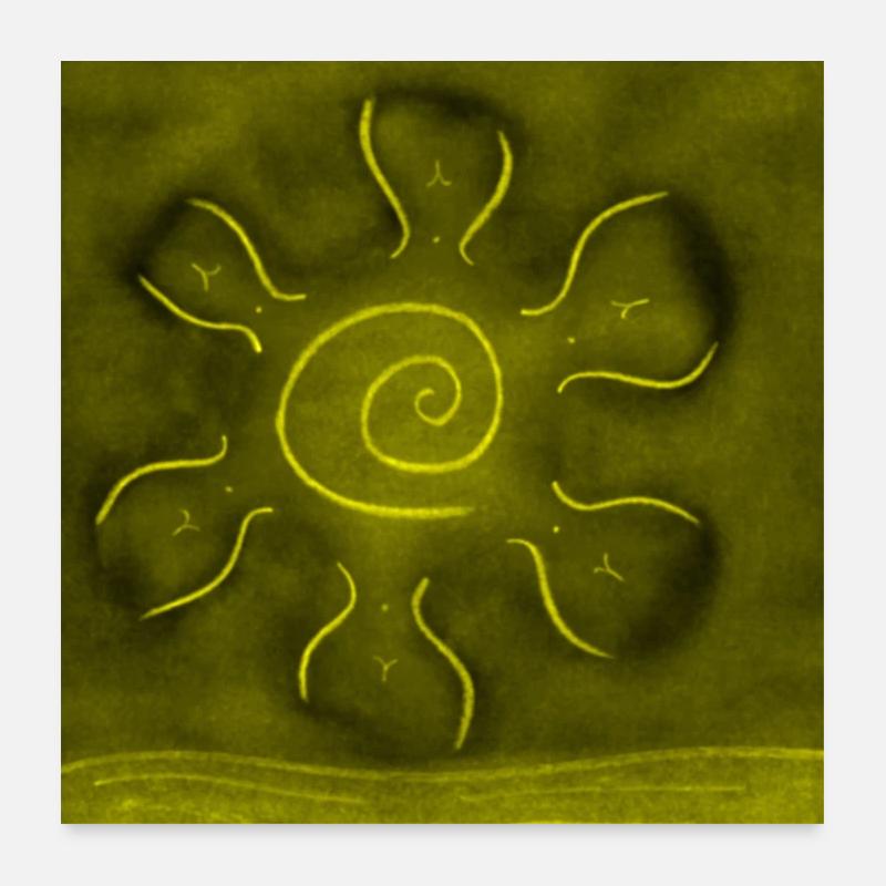 SUN OVER THE YELLOW DESERT Poster 24" x 24" (60x60 cm)