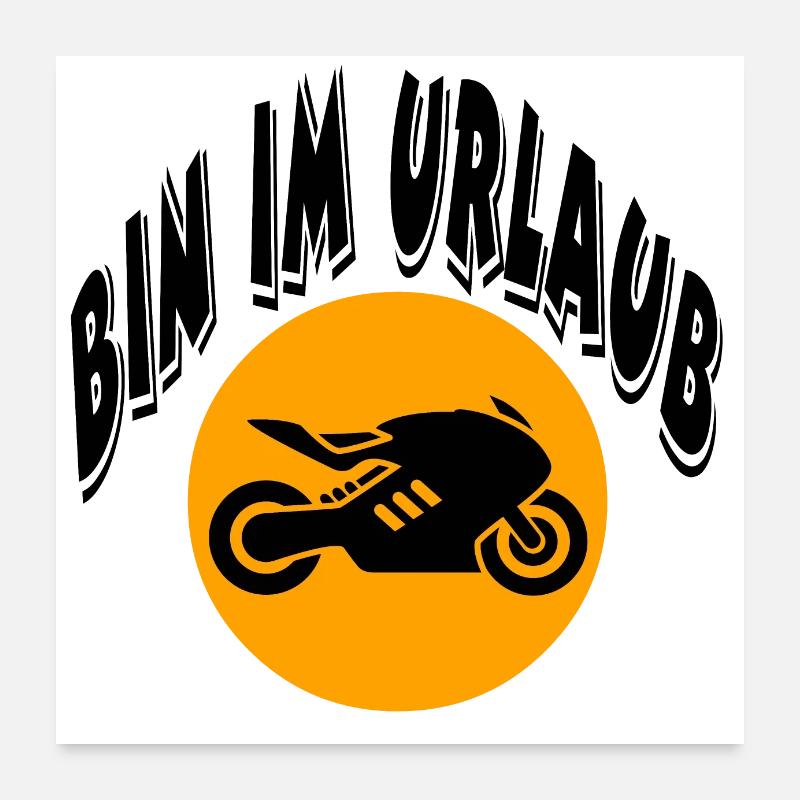 Motorrad Poster 60x60 cm