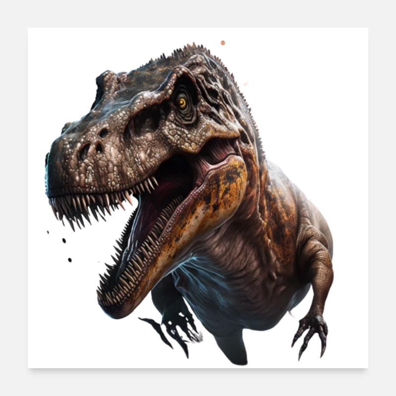 Dino dreams come true: The T-Rex Poster 24" x 24" (60x60 cm)