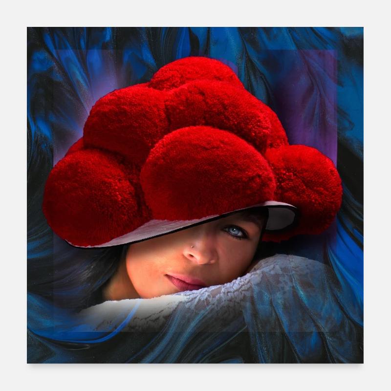 Schwarzwaldmädel 7.0 - Poster 60x60 cm - Weiß