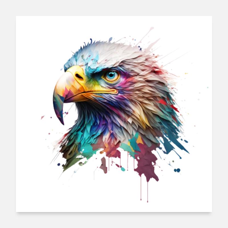 Royal Eagle : un chef-d’œuvre peint à l’huile Poster 60 x 60 cm