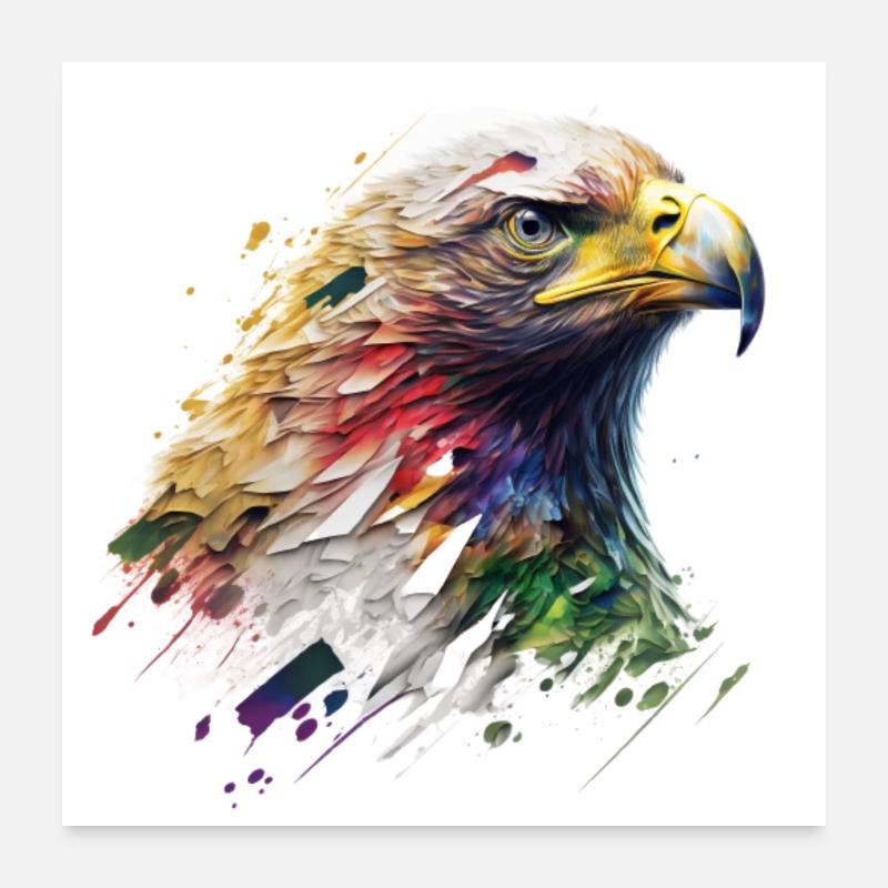 Royal Eagle : un chef-d’œuvre peint à l’huile Poster 60 x 60 cm