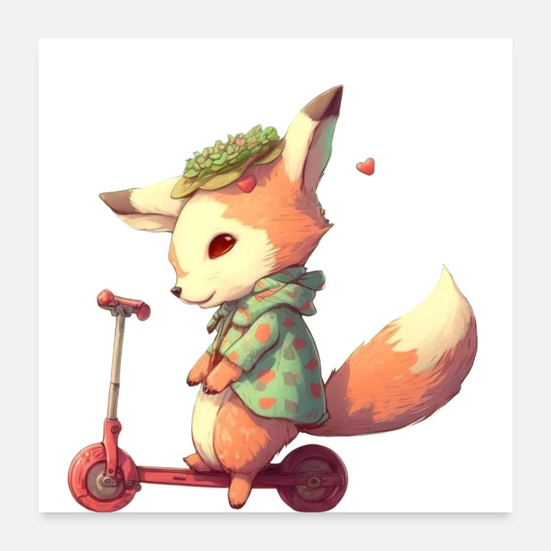 Fox Roller Poster 60x60 cm