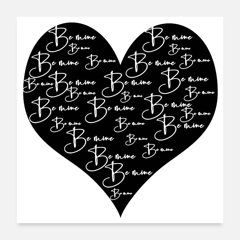 Sois à moi noir Poster 60 x 60 cm