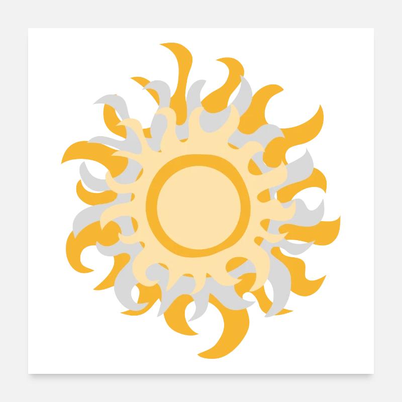 Soleil levant Poster 60 x 60 cm