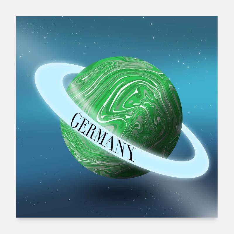 Monde allemand Poster 60 x 60 cm