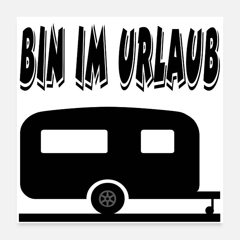 Camping Poster 60x60 cm