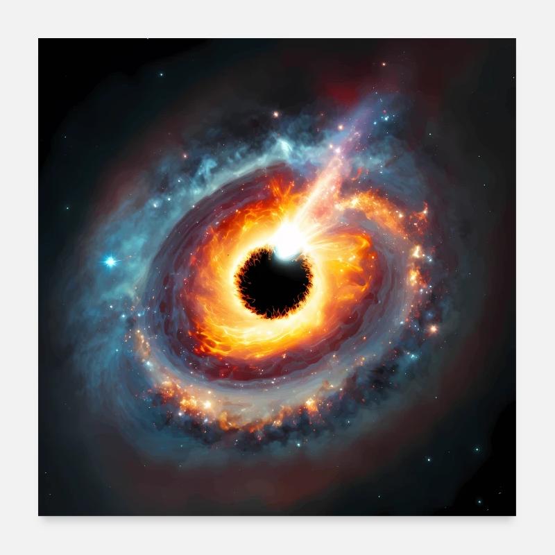 Schwarzes Loch Poster 60x60 cm