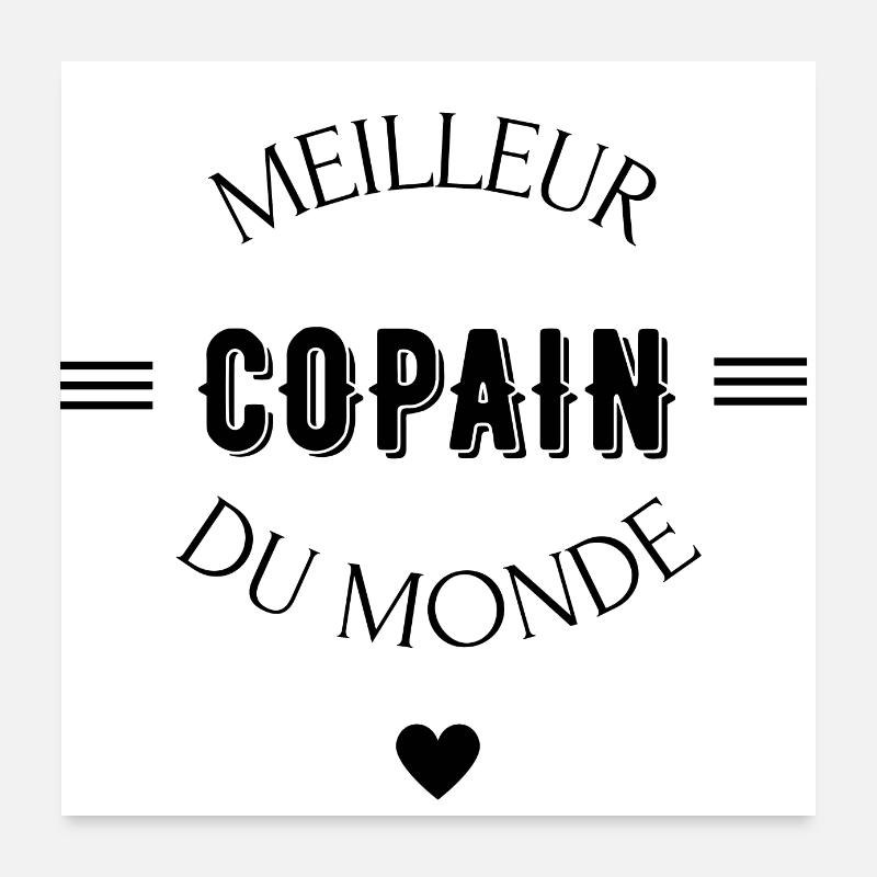 meilleur copain du monde Poster 60 x 60 cm
