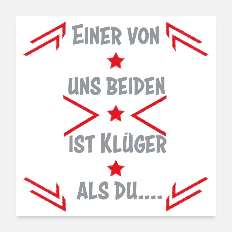 einer von uns - Poster 60x60 cm - Weiß