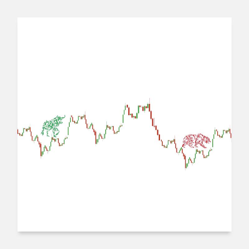 Puls der Börse Poster 60x60 cm