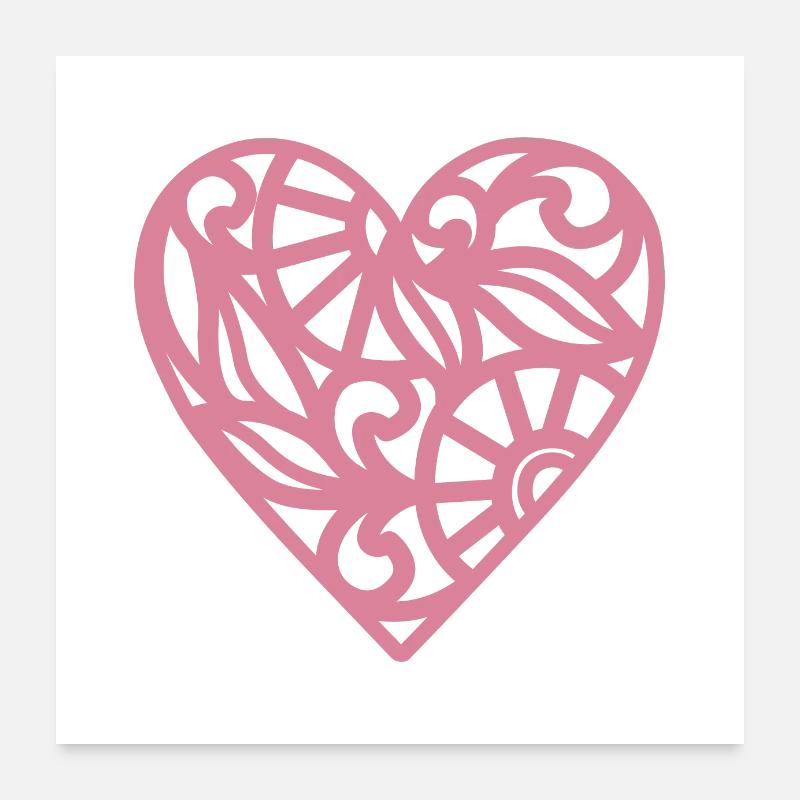 Herz Poster 60x60 cm