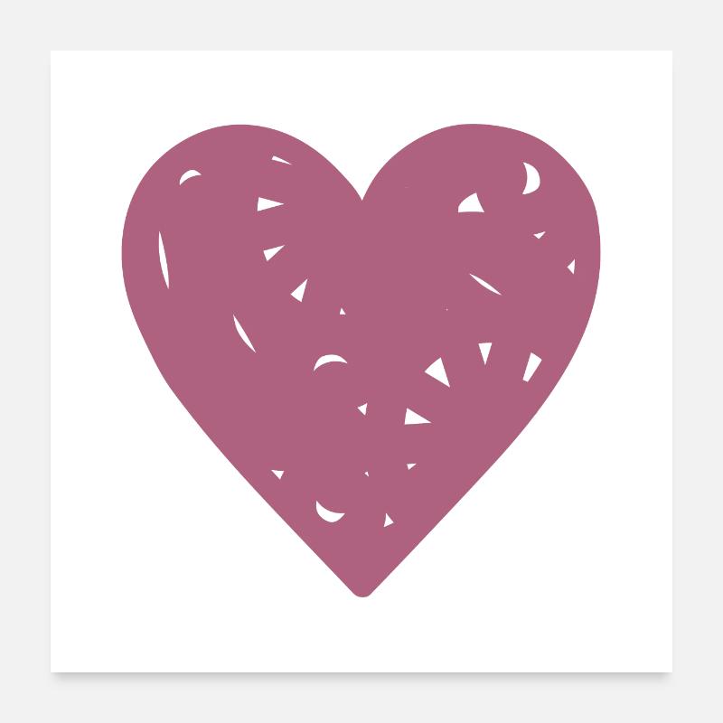 Herz Poster 60x60 cm