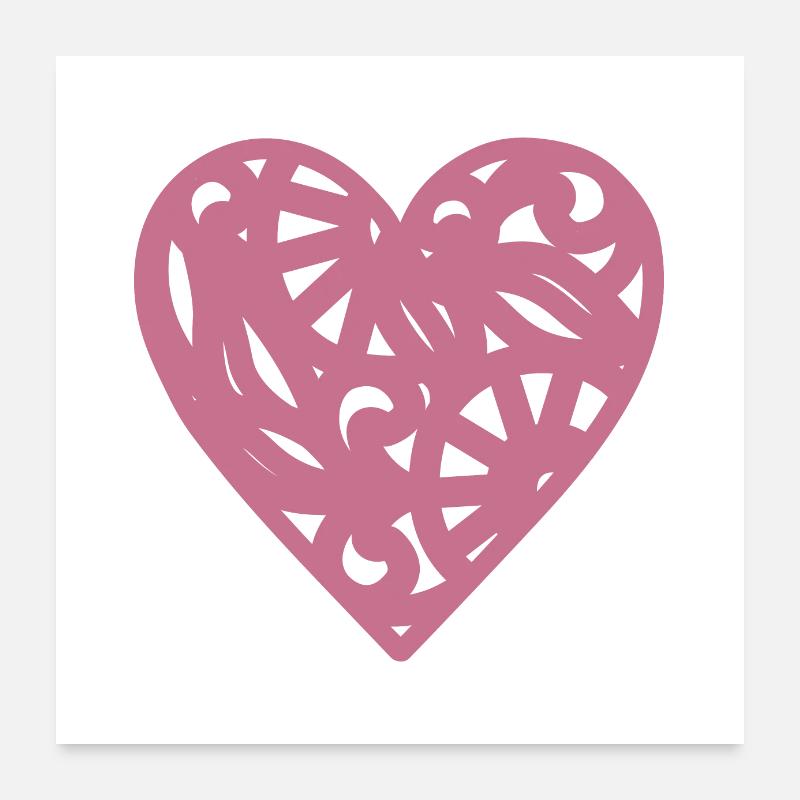 Herz Poster 60x60 cm