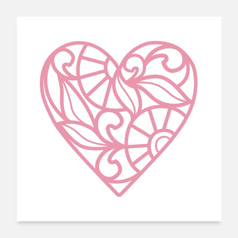 Herz Poster 60x60 cm
