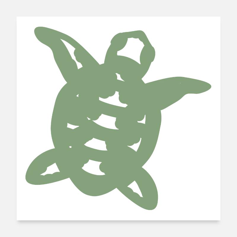 Tortue Poster 60 x 60 cm