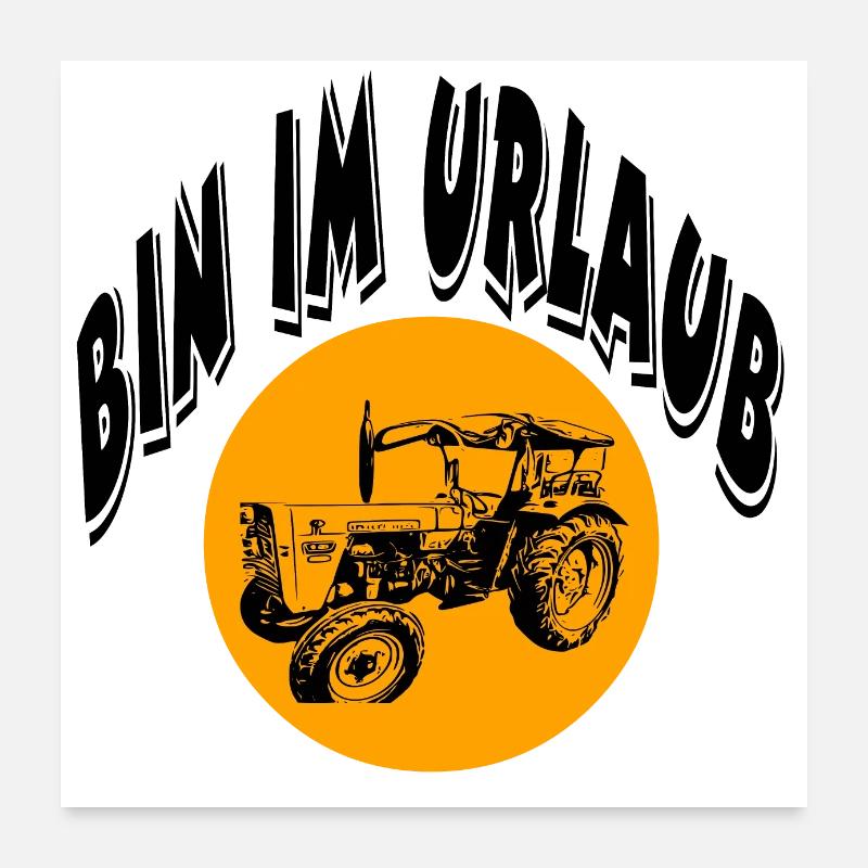 Traktor Poster 60x60 cm