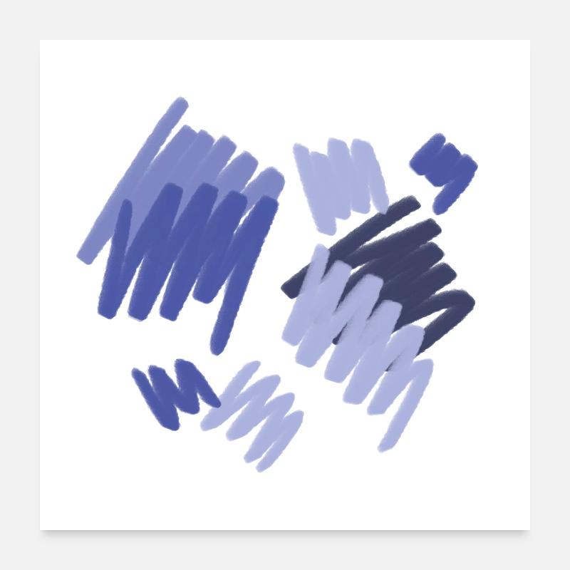 Élément bleu Poster 60 x 60 cm