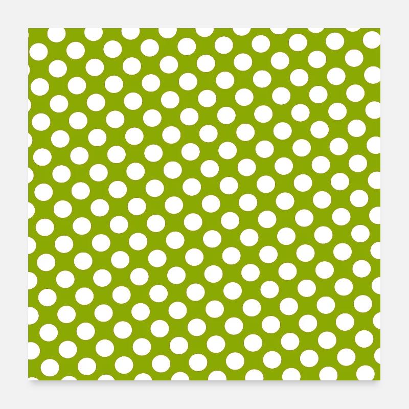 Polka dot grüner Hintergrund Punktemuster grün Poster 60x60 cm