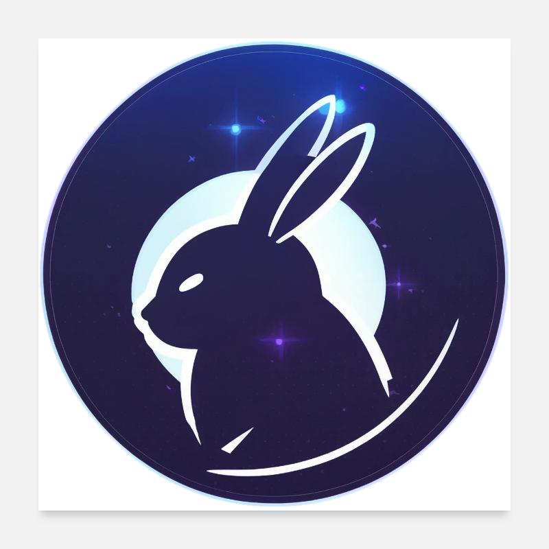 Silvesterhase! Poster 60x60 cm