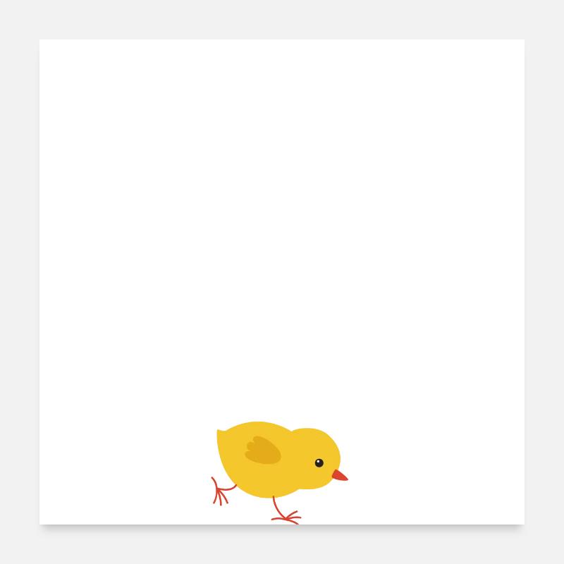 petit poussin Poster 60 x 60 cm