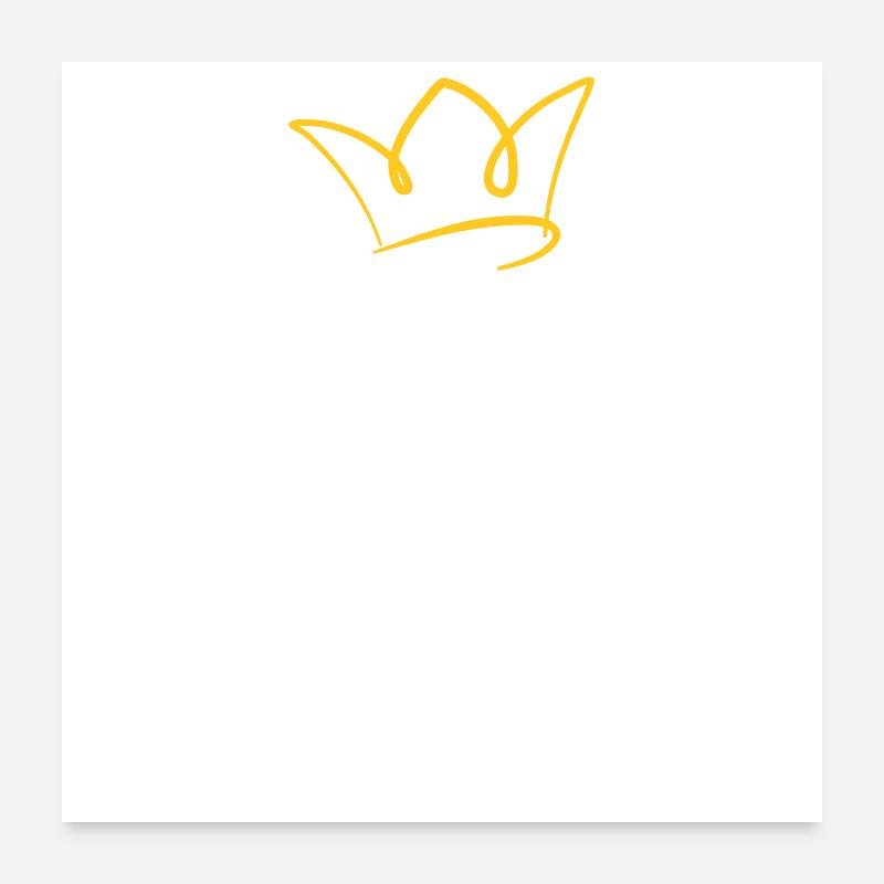 papa d'une princesse Poster 60 x 60 cm