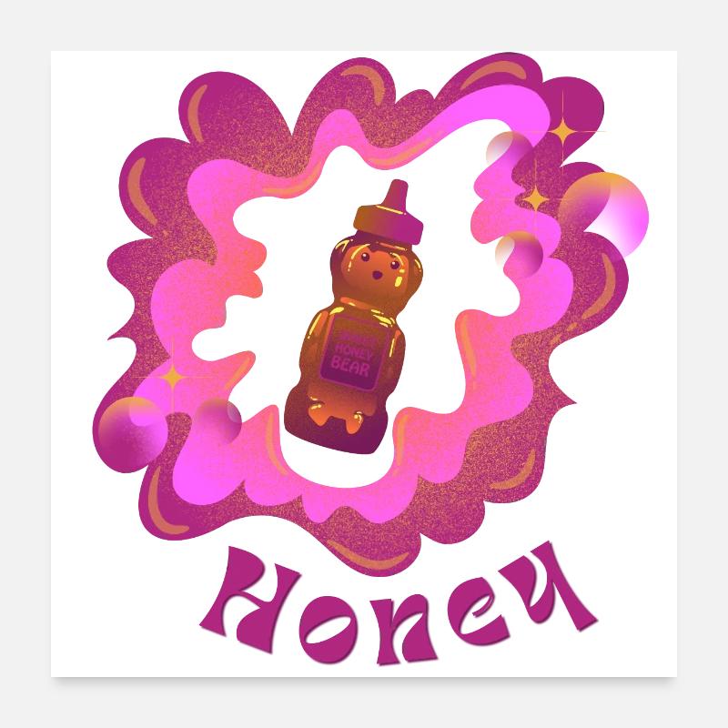 Bouteille d’ours de miel Poster 60 x 60 cm