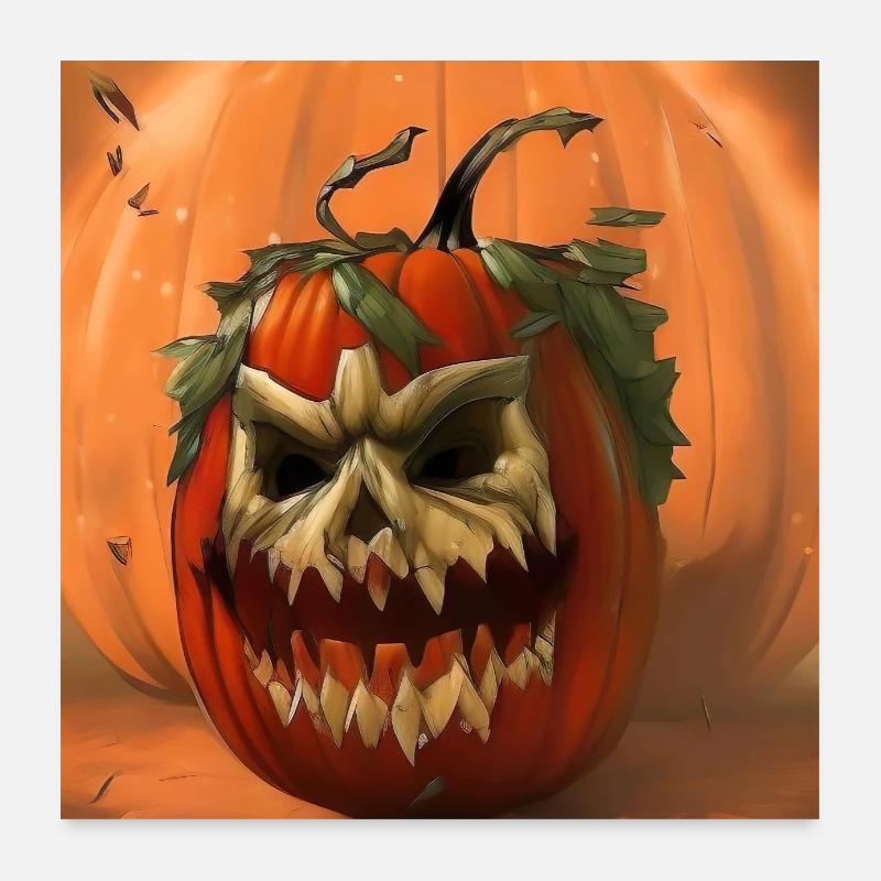 Affiche d’Halloween - Poster 60 x 60 cm - blanc