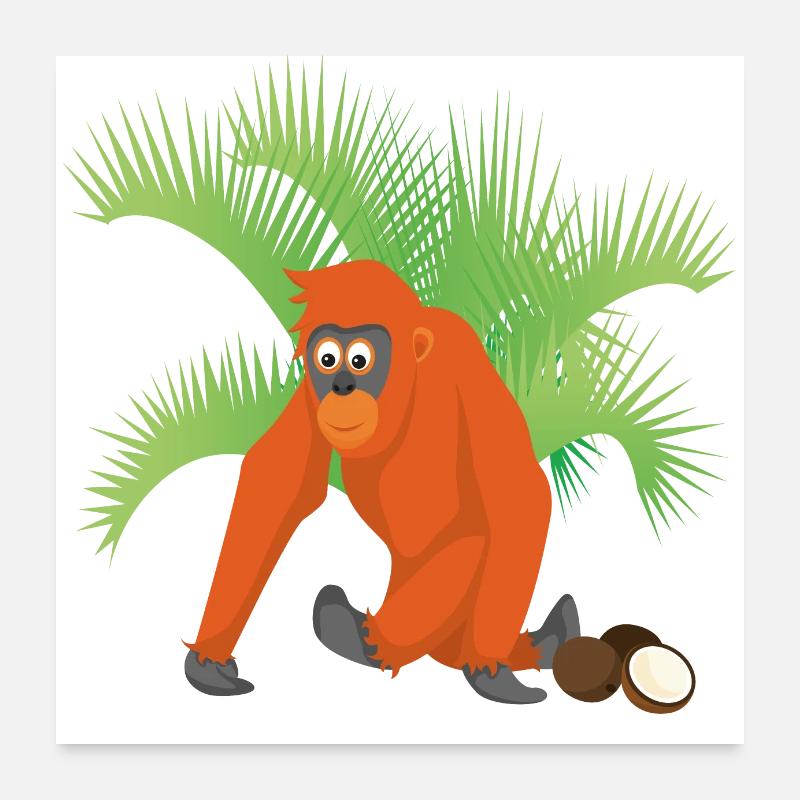 Orang-outan Poster 60 x 60 cm