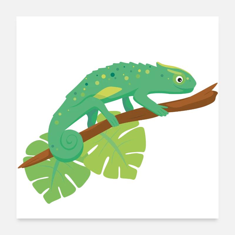 Caméléon Poster 60 x 60 cm