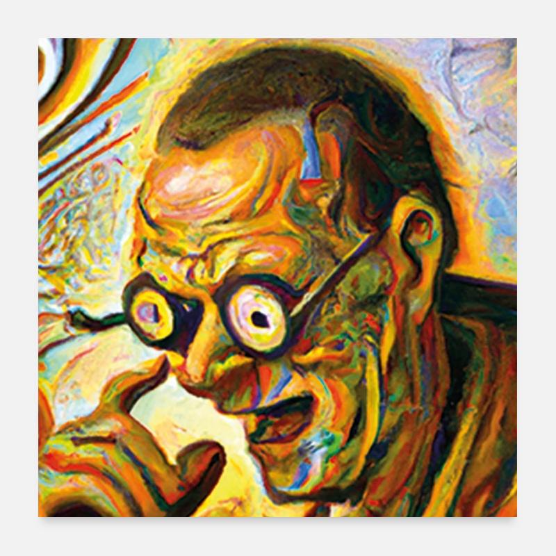 Der Denker Poster 60x60 cm