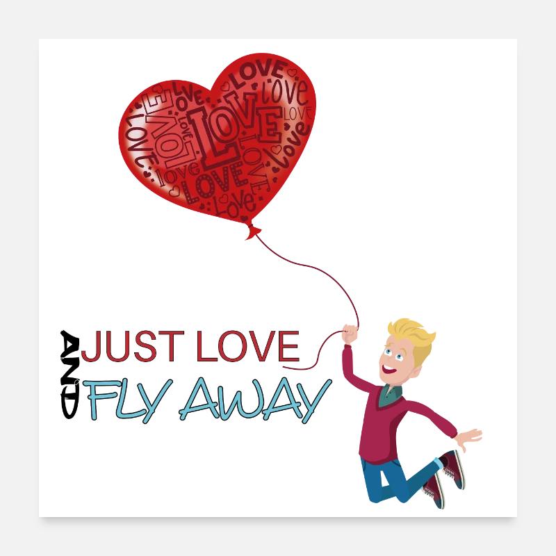 Garçon de la Saint-Valentin Poster 60 x 60 cm