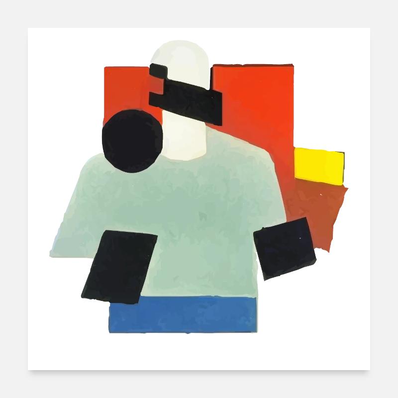 Virtual Reality - Suprematism Style - AI Art Poster 24" x 24" (60x60 cm)