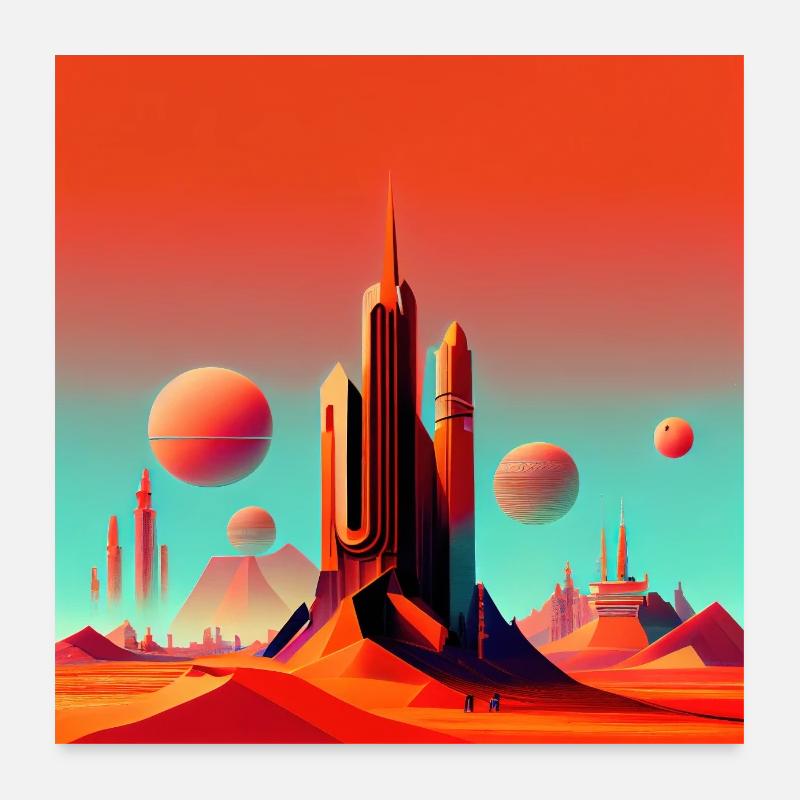 Kolonisation des Mars Poster 60x60 cm