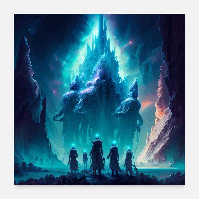 Alienplanet version 1 - Poster 24" x 24" (60x60 cm) - white