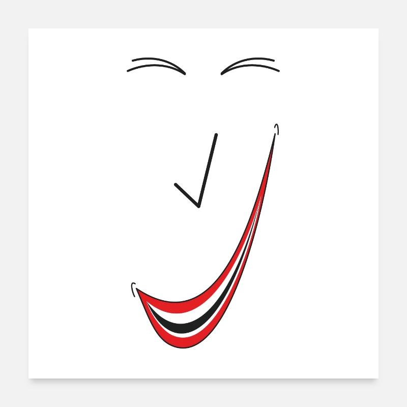 Fine smile B01. Poster 24" x 24" (60x60 cm)