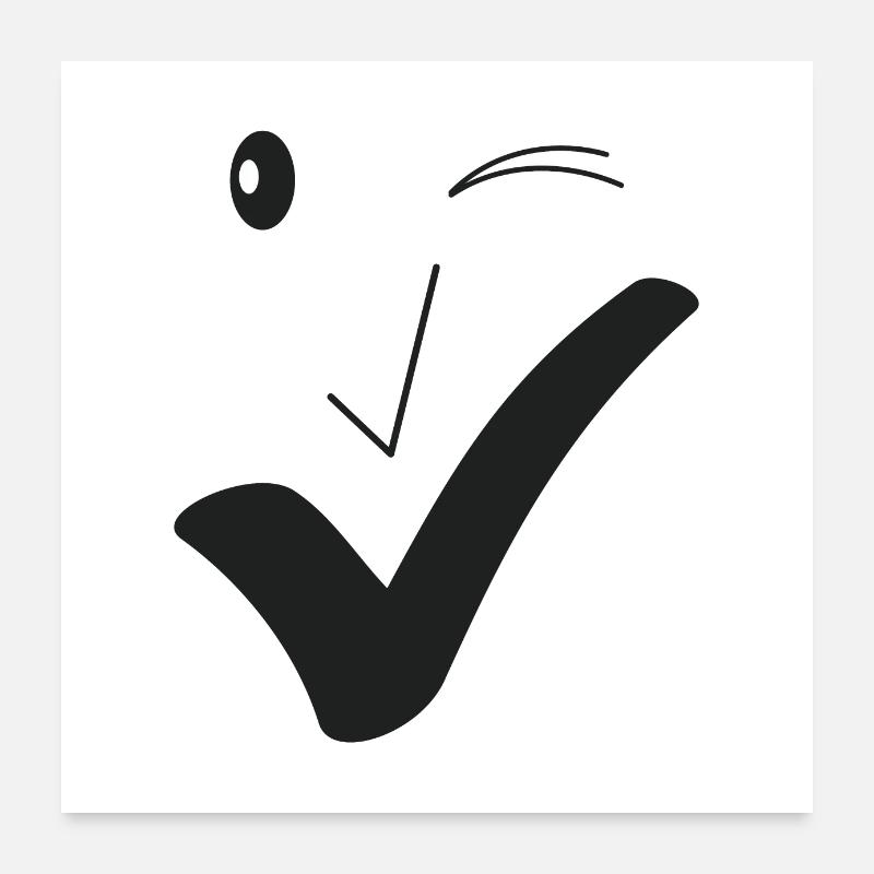 Fine smile Fine face A03. Poster 24" x 24" (60x60 cm)