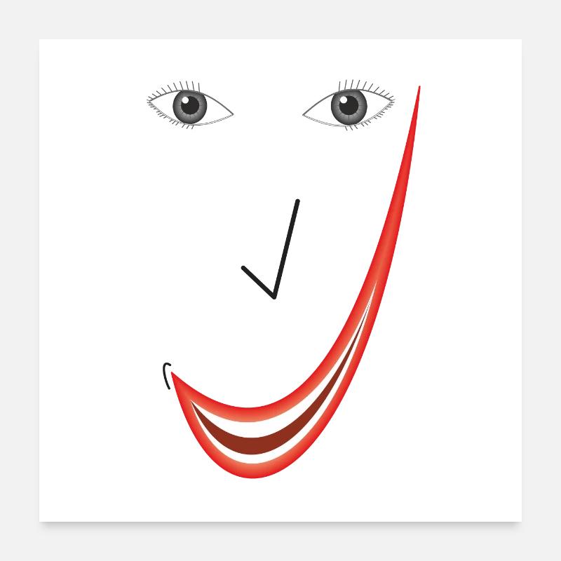 Fine smile B02. Poster 24" x 24" (60x60 cm)