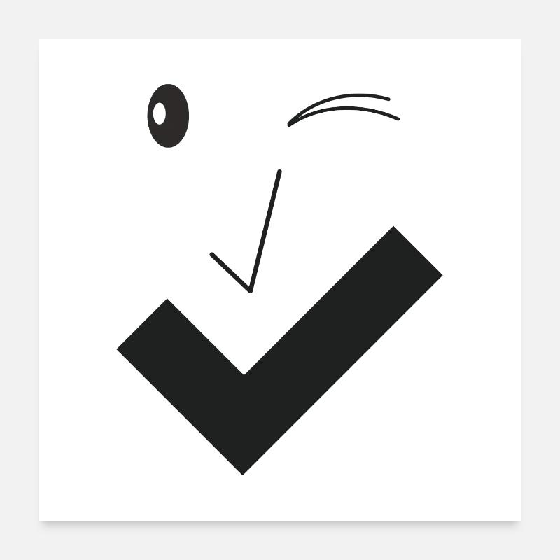 Fine smile - Fine face B02. Poster 24" x 24" (60x60 cm)