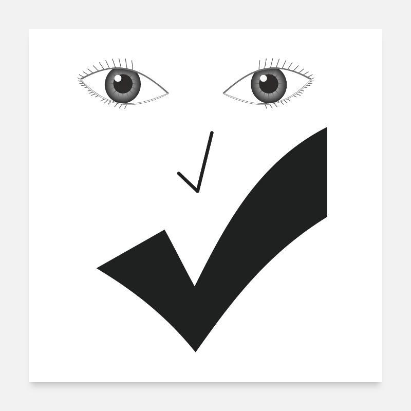Fine smile - Fine face F01. Poster 24" x 24" (60x60 cm)