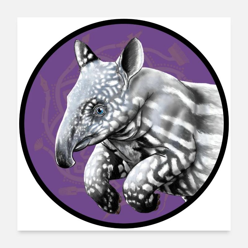 Petit tapir Poster 60 x 60 cm