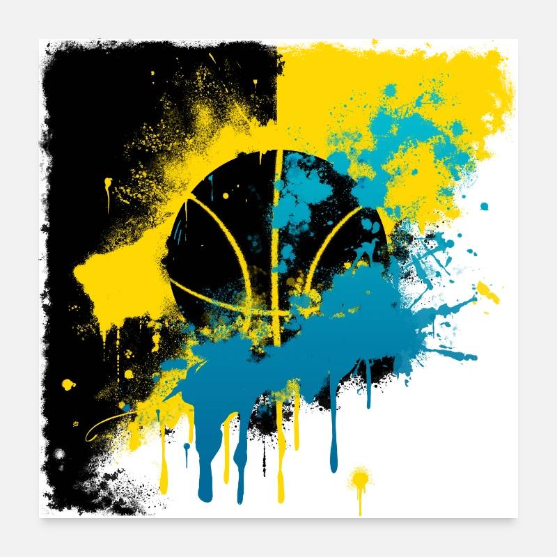 Basketball-Graffiti Poster 60x60 cm