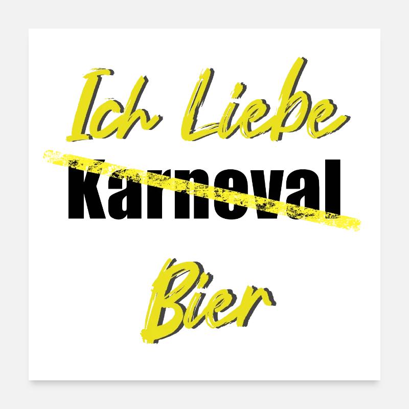 Ich liebe Bier Poster 60x60 cm