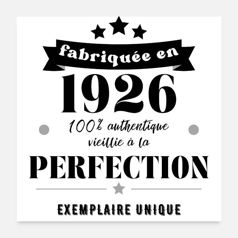 fabriquée en 1926 Poster 60 x 60 cm
