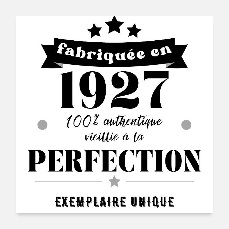 fabriquée en 1927 Poster 60 x 60 cm