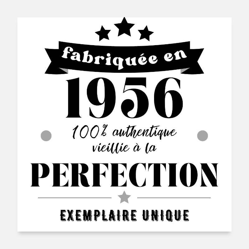 fabriquée en 1956 Poster 60 x 60 cm