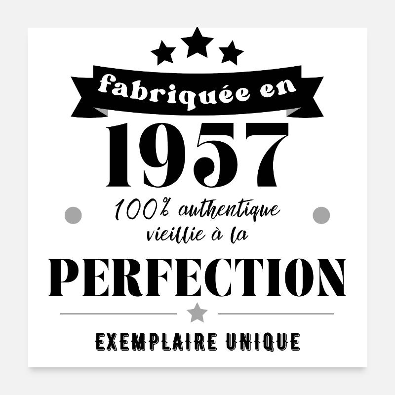 fabriquée en 1957 Poster 60 x 60 cm