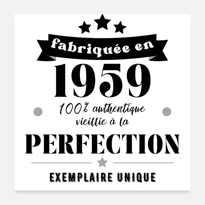 fabriquée en 1959 Poster 60 x 60 cm