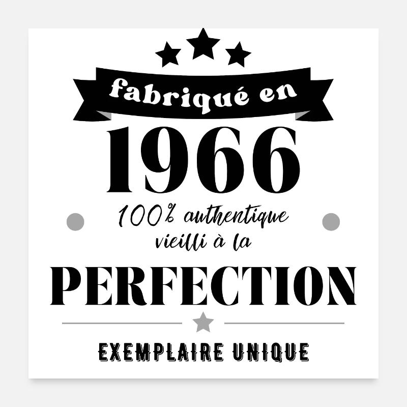 fabriqué en 1966 Poster 60 x 60 cm