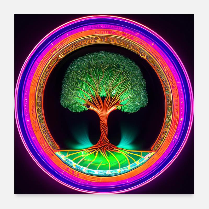 Pendentif Arbre de Vie Poster 60 x 60 cm